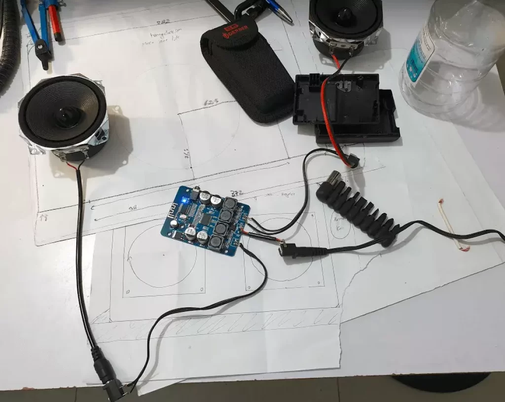 Sơ đồ hàn mạch ra loa để chế tạo loa Bluetooth